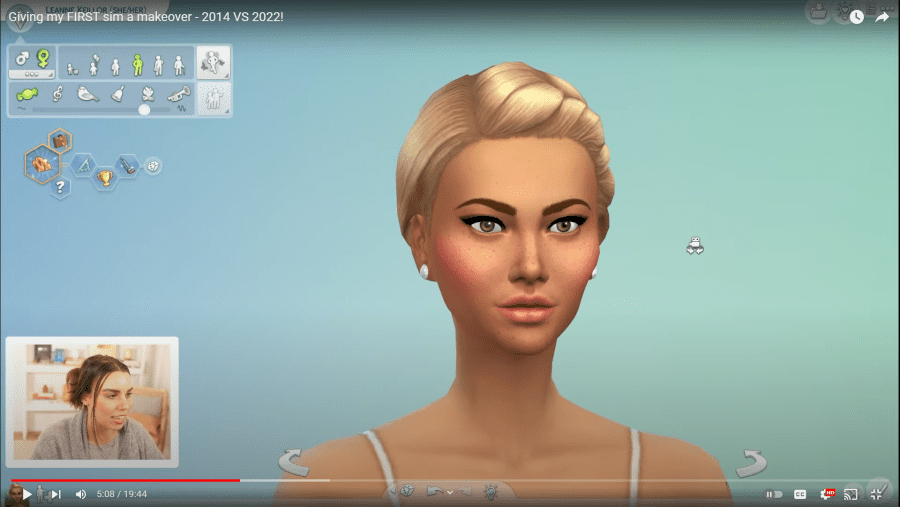 Her first sim she made