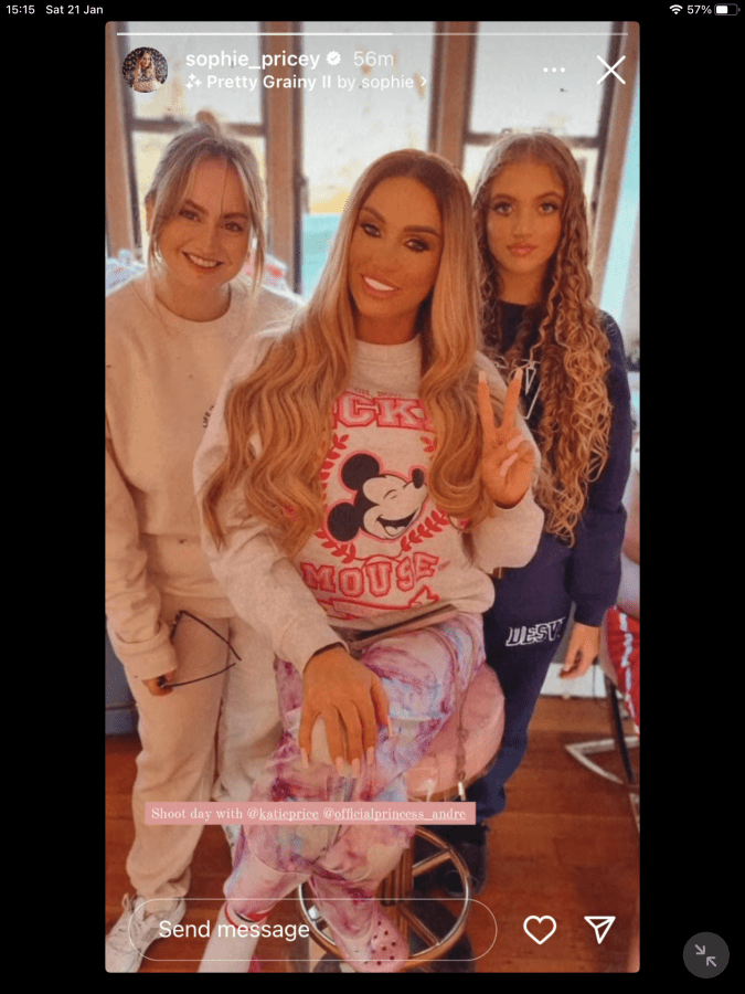Kerry Katona and Danielle Lloyd pose with knock-off bags