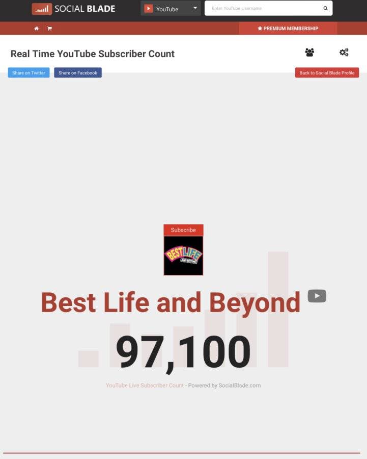 Live Subscriber Count  How to see Social Blade's Real Time Sub