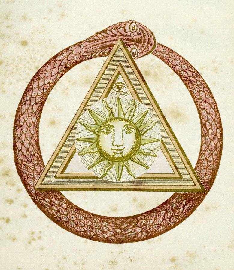 - English School - Ouroboros delta and the divine eye with the sun from The Kne - (MeisterDruc...jpg