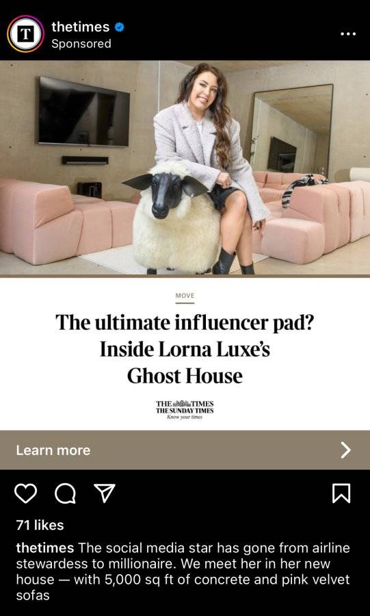The ultimate influencer pad? Inside Lorna Luxe's Ghost House