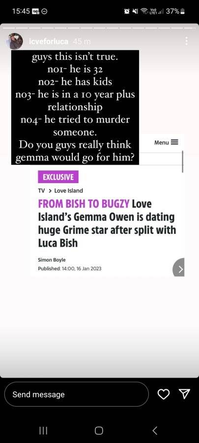 Love Island's Gemma Owen dating Grime star Bugzy Malone