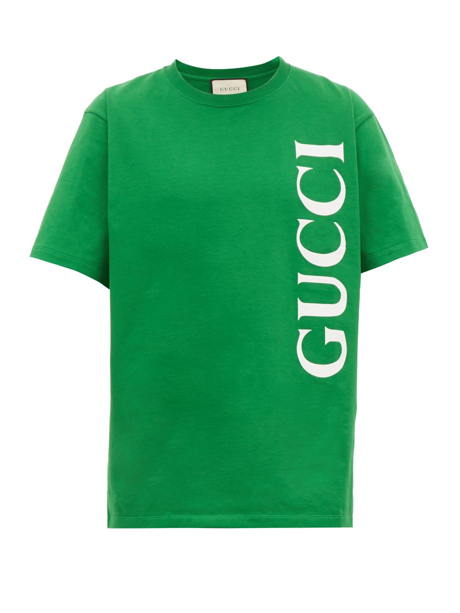 Vertical logo cotton T-shirt